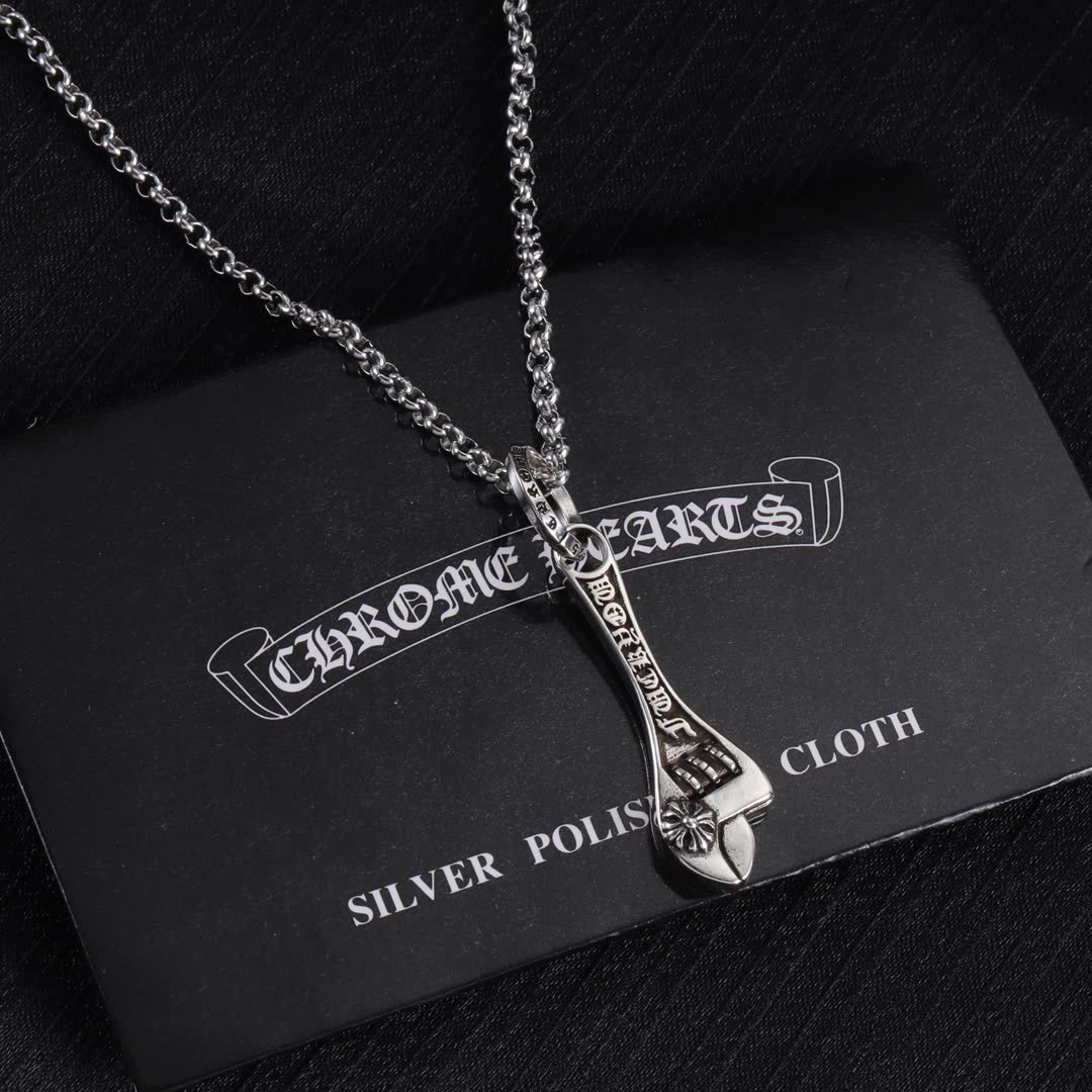 Chrome Hearts Silver Wrench Pendant Necklace